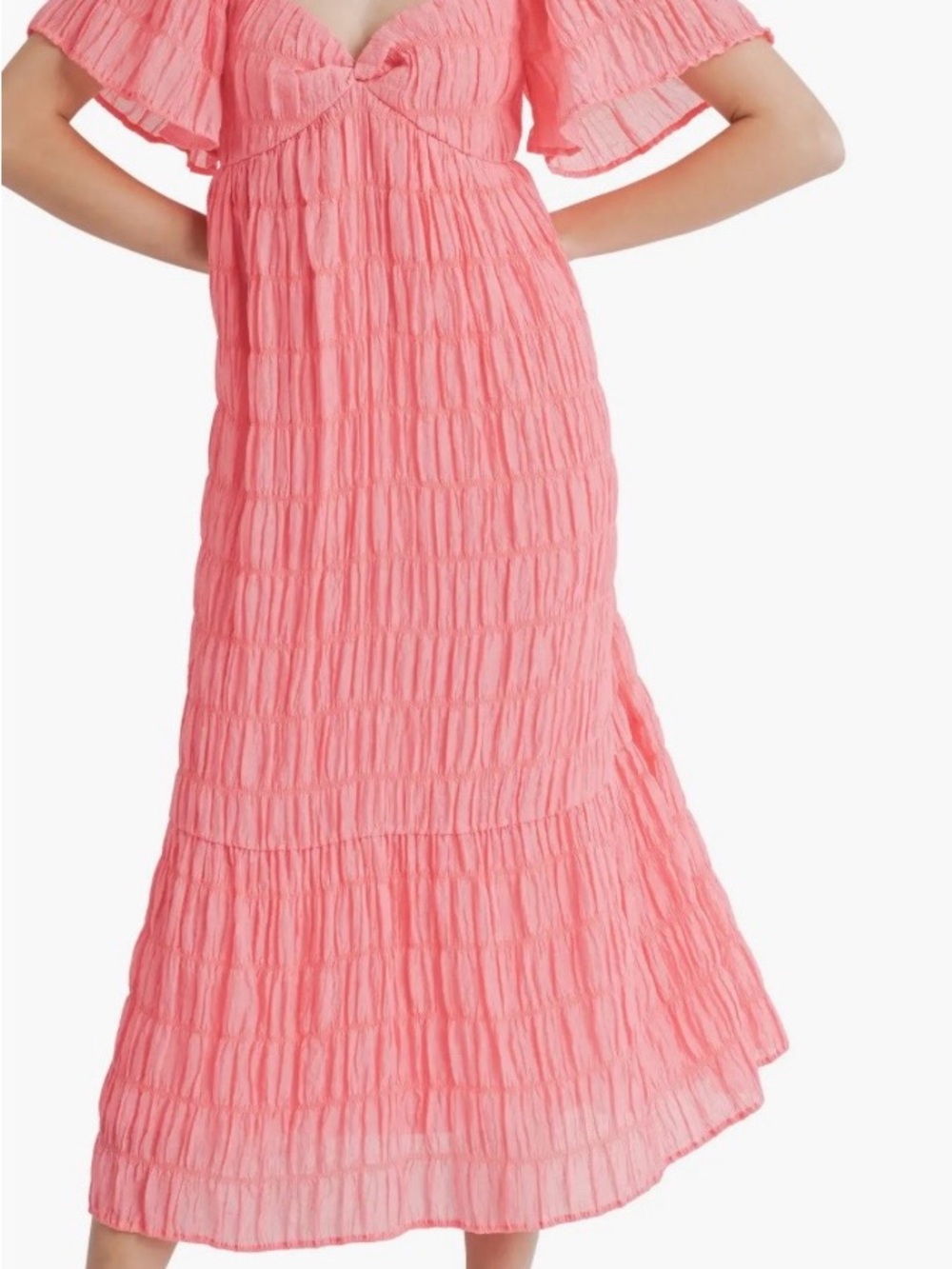 Lush Pink Crinkle Maxi Skirt beautiful on!! Medium